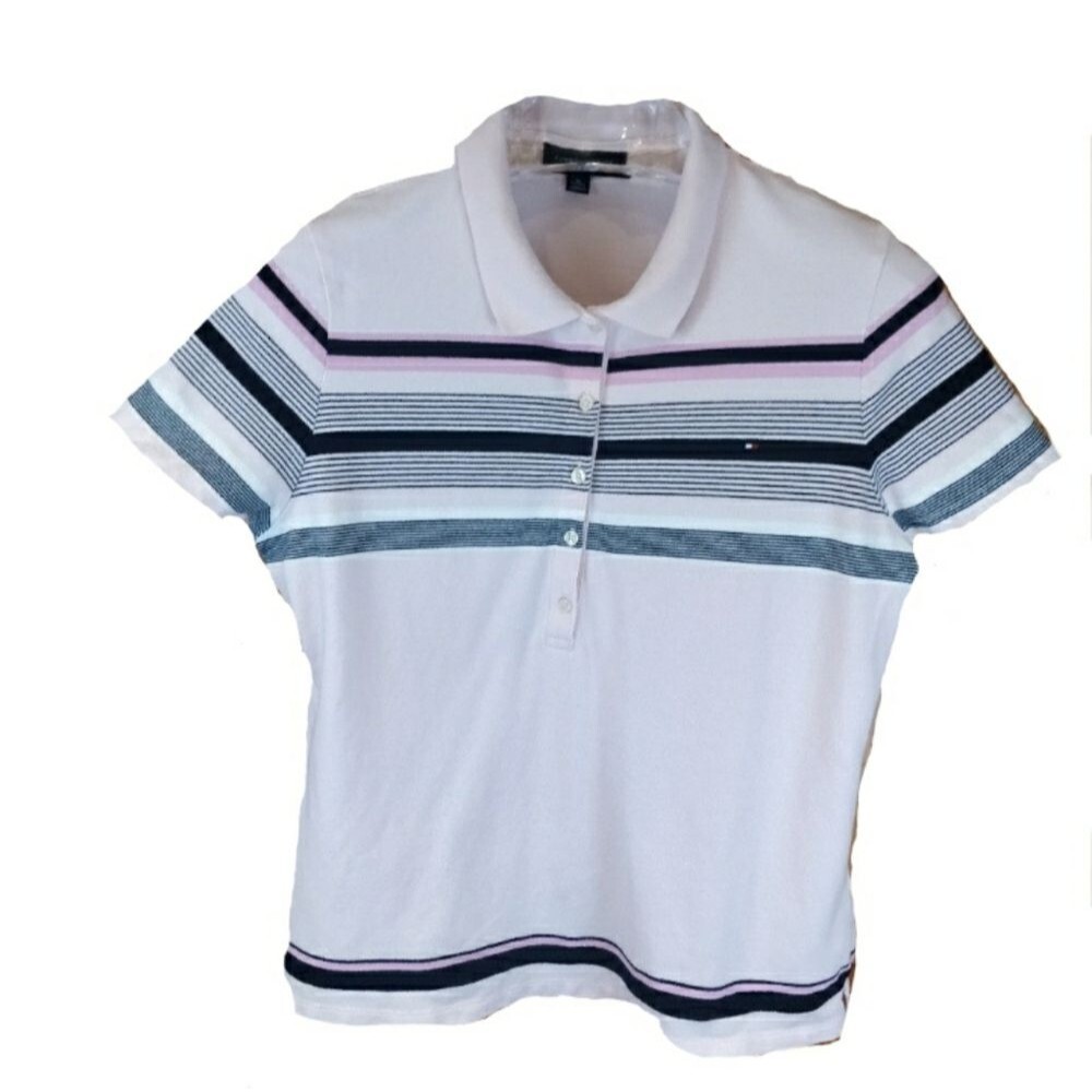 Tommy Hilfiger Preppy Pale Pink Striped Shirt XL